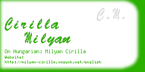 cirilla milyan business card